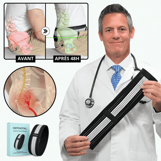 Ceinture Orthopédique | Élimine 95 % des douleurs lombaires en seulement 48 heures